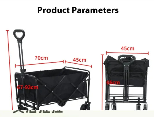 Carrito de camping plegable y compacto